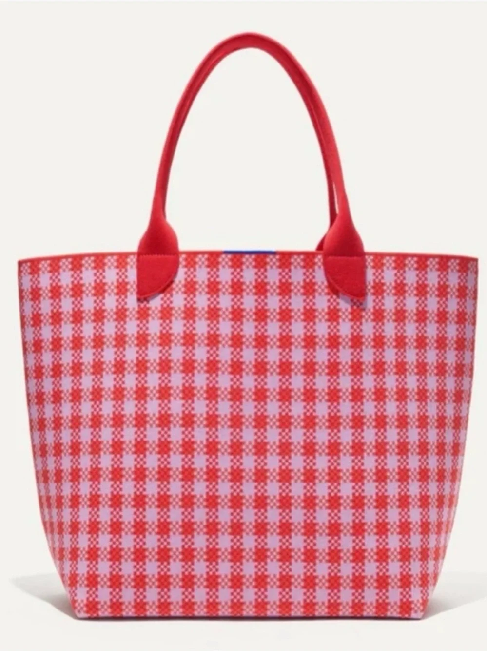 Rothy’s poppy NWOT Red Gingham Bag sustainable lightweight tote LWT